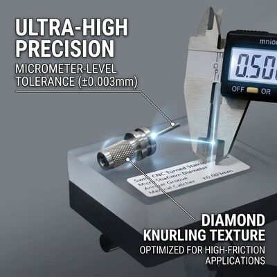 Precision Swiss Turned 316L Stainless Steel Micro Nozzle 0.2mm Orifice Ra 0.4μm Medical Grade