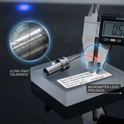 Precision Swiss Turned 316L Stainless Steel Micro Nozzle 0.2mm Orifice Ra 0.4μm Medical Grade