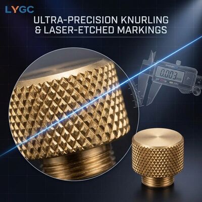 CNC Turned Brass C36000 Antenna Base M6 Thread Gold Plated 20mm Diameter