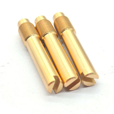 Turning / Milling High Precision Metal Parts Brass Screw Thread Dowel Pin