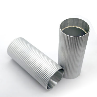 Custom CNC Machined Aluminum Knurled Cylinder Tube
