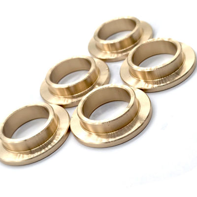 Flanged Aluminum Bronze Bushings | Custom CNC Machined Bronze Bearing Sleeves