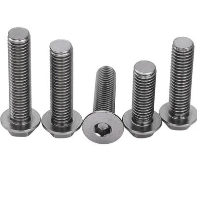 Custom Slotted Round Head Screws | CNC Machined Carbon Steel Bolts with Flat Washer Shoulder