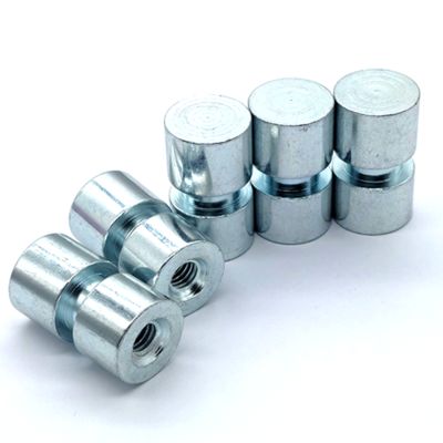 Custom Zinc Plated Steel Hex Coupling Nuts | Blue-White Zinc Threaded Connectors for Machinery & Fasteners