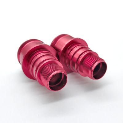 High-Performance CNC Aluminum Valve Core with Spring Pin – Red Anodized Air Pressure Regulator for Shock Absorbers