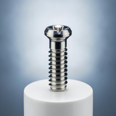 CNC Turned Titanium Grade 5 Ti-6Al-4V Medical Implant Screw with Biocompatible Mirror Polish