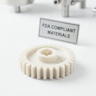 Custom CNC Turning POM Delrin Precision Gear Wheel Self-Lubricating Food Machinery FDA Compliant